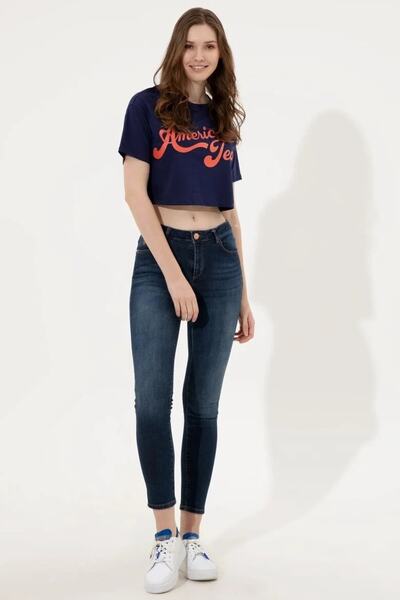 U.S. Polo Assn. Us Polo Assn Us Polo Assn Tricou cu top crop cu decolteu rotund pentru femei1382849 Tyc00545113643