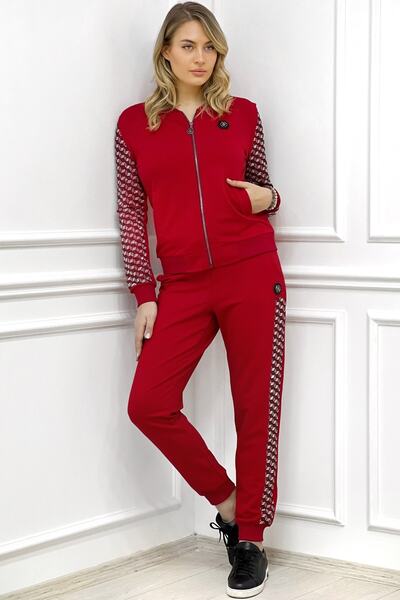 RICH GLAM Дамски памучен анцуг с две прежди с голям размер на карирани кристали