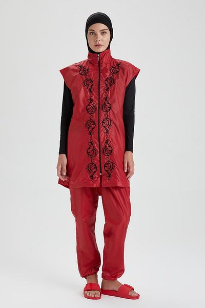 DeFacto Stickerei-detaillierter Hijab-Burkini-Badeanzug