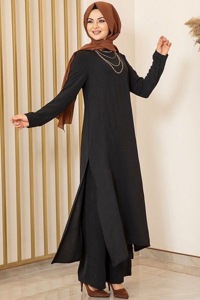 Fashion Showcase Ece Double Set Black - Design - Fsc2073