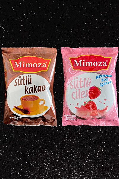 Mimoza Sütlü Çikolata ve Sütlü Çilek Milk Shake Sıcak Içiniz Kış Ve Meyve Çay...