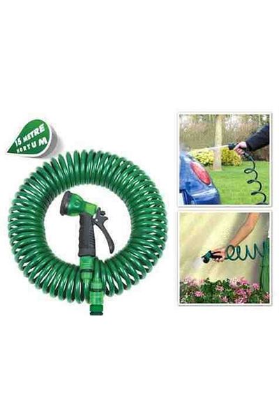 Kenpool 15 Meter Spiral Luxury Pressure Hose Summer Garden Car Washing Hose 4 Function Watering Head