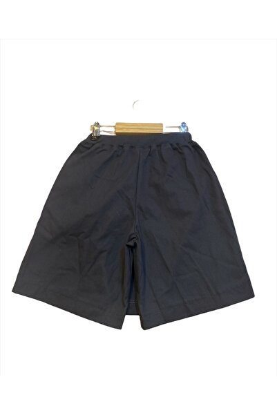 Genel Markalar Kız Çocuk Beli Tam Ribanalı Kanvas Keten Okul Şort Etek