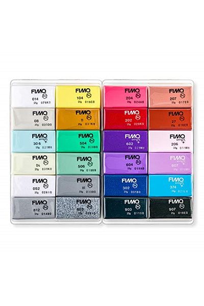 Scrikss Fimo 8013 C241 Fimo Effect Modeling Clay 25 Gr. 24 Blocks Multi Pack