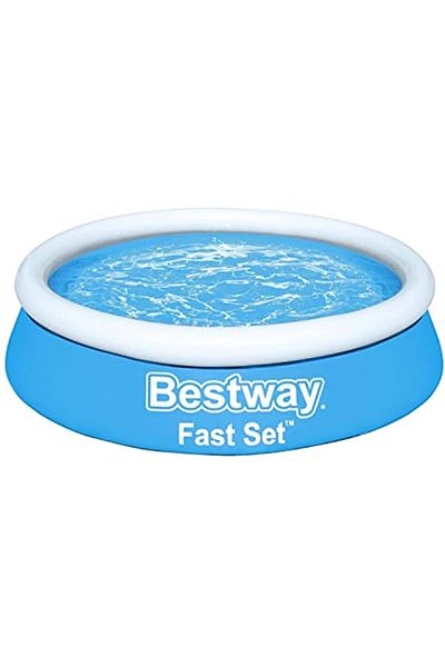 BESTWAY Fast Set Pool, 183 X 51 Cm, Pump Free, Round, Blue