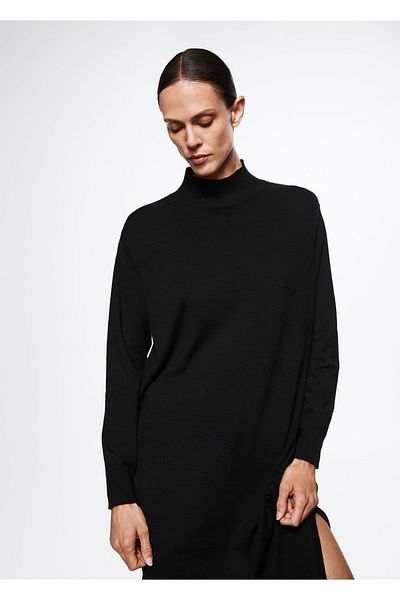 MANGO Woman Perkins Collar Woven Dress