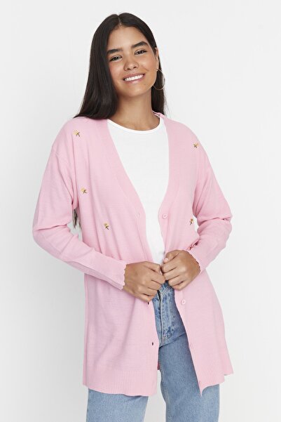 Trendyol Modest Cardigan - Pink - Regular fit