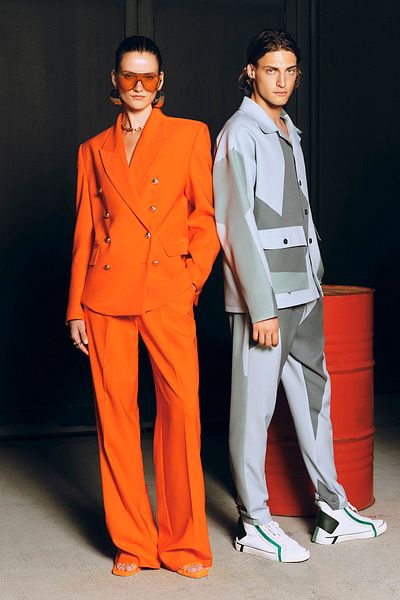 Trendyol Collection X Широкі штани Zeynep Tosun помаранчеві TPRAW23PL00029