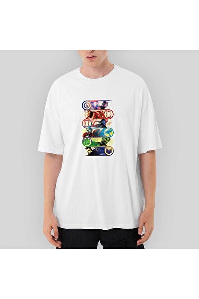 Z zepplin Tricou alb supradimensionat Marvel Heroes