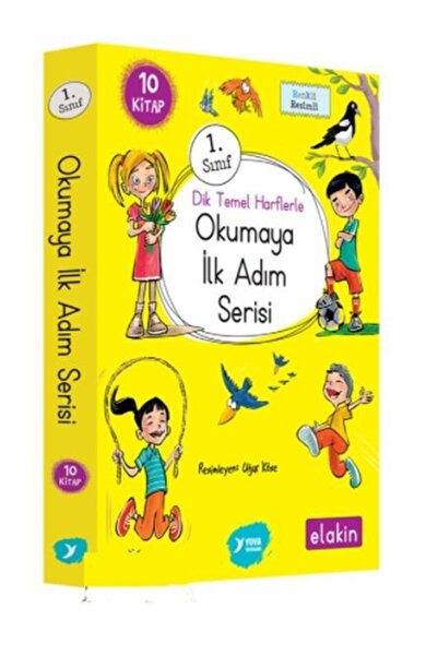 Yuva Yayınları 1. Sınıf ''dik Temel Harflerle'' Okumaya Ilk Adım Serisi (ANETİL) Yeni Ses Grupları 10 Kitap