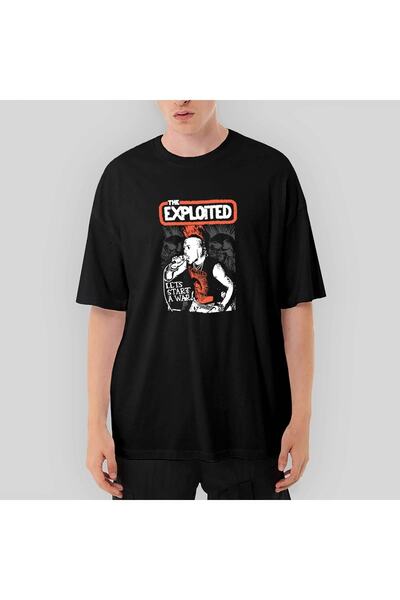 Z zepplin Tricou negru supradimensionat - The Exploited On Stage