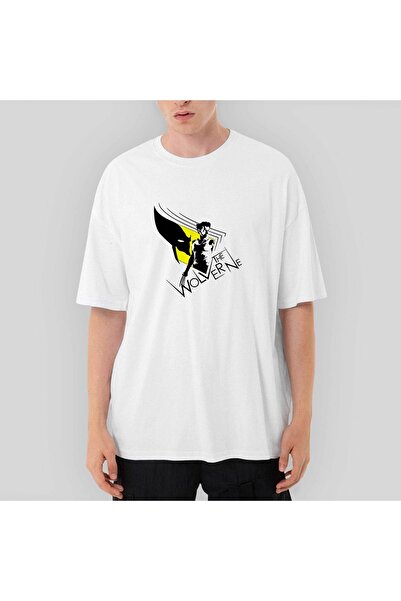 Z zepplin تي شيرت أبيض كبير الحجم من ولفيرين