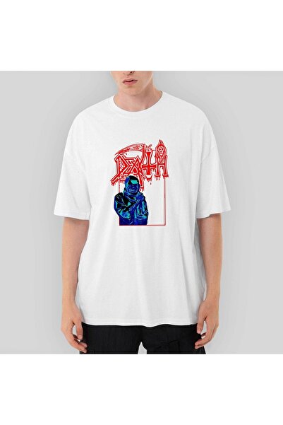 Z zepplin Λευκό μπλουζάκι Death Lepros oversized