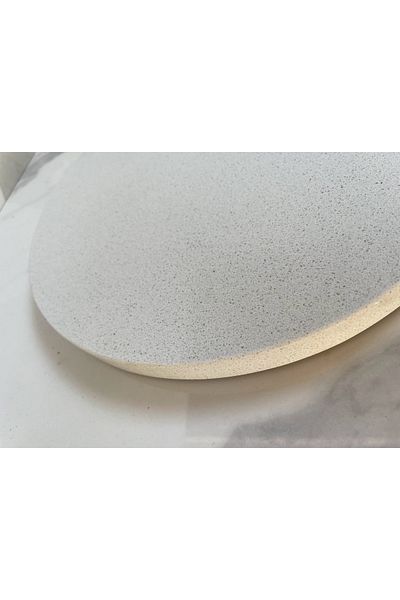 QAAN WOODS Marble Presentation & Serving Plate 100% Natural White Gray Patty