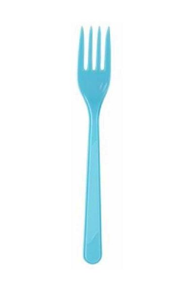 Happyland Plastic Fork Light Blue 75 Pieces