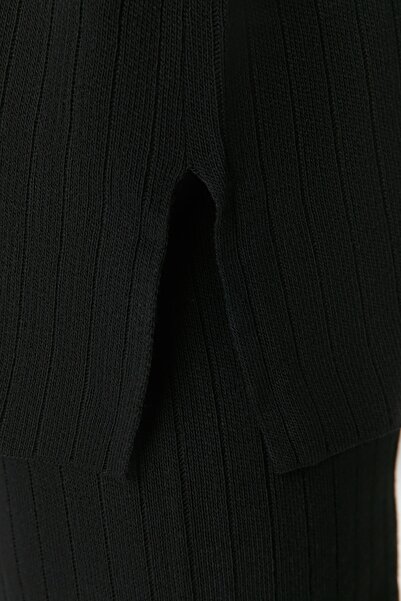 Trendyol Collection Széles szabású fekete kötöttáru öltöny - TWOAW23AU00255