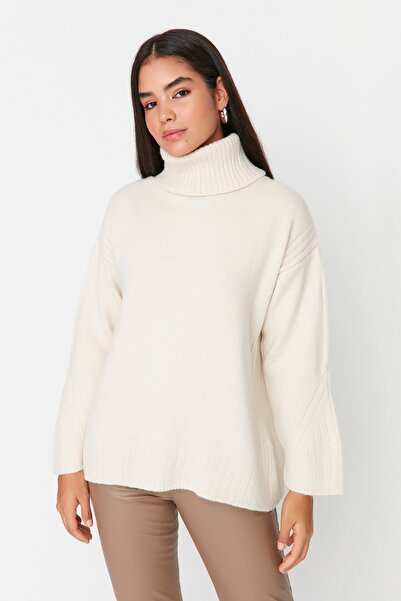 Trendyol Collection Pullover - Ecru - Regular Fit