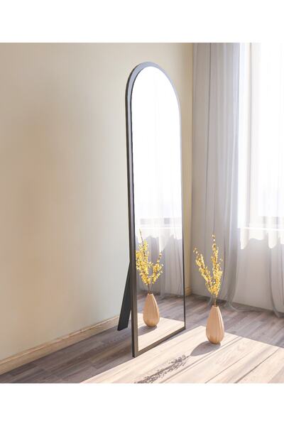 MONEayna Emma Siyah Ayaklı Oval Boy Aynası 160x50cm