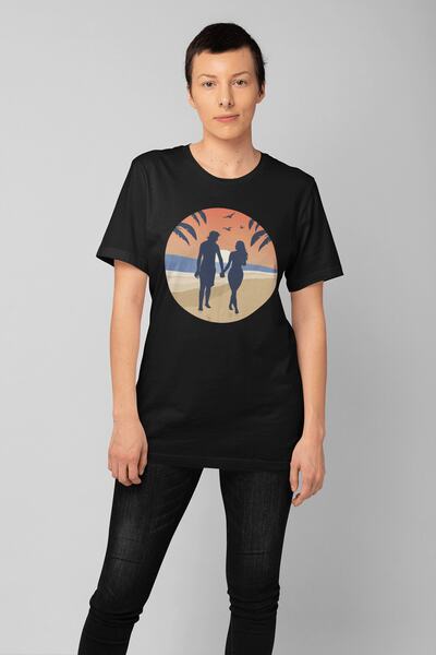 ErTaPassage Black Beach cu imprimeu Femei tricou - T8591280
