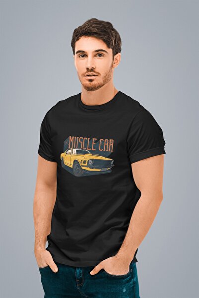 ErTaPassage Black Noble Car cu imprimeu Bărbați tricou - T7441446