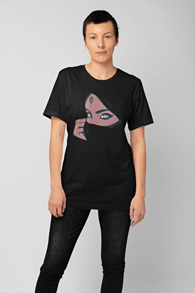 ErTaPassage Femeie arabă neagră cu imprimeu tricou - T7869770