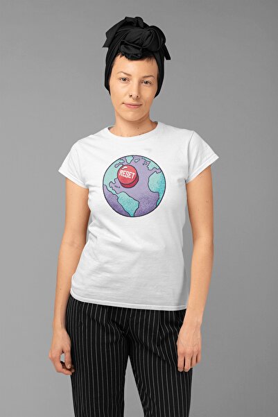 ErTaPassage Alb supradimensionat tricou - Reset World Edition, T1185024