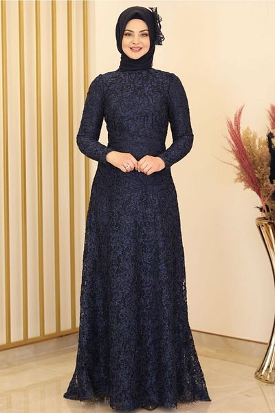 Fashion Showcase Meyra Evening Dress Navy Blue - Design - Fsc2120