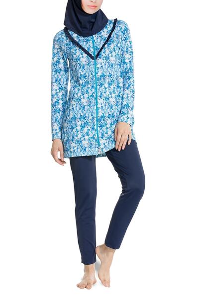 kingspearl Floral Desenli Deniz Kıyafeti