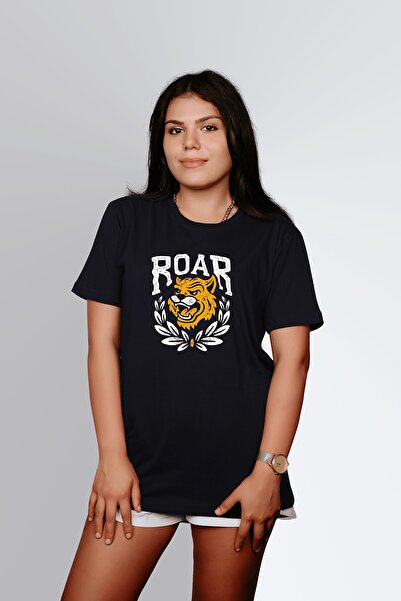 ErTaPassage Black Tiger Roar cu imprimeu Femei tricou - T3658404