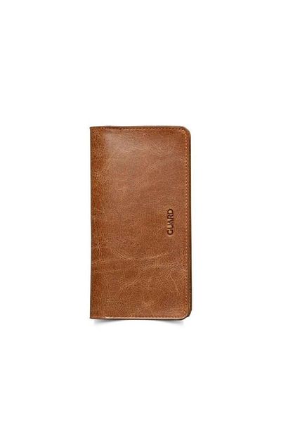 GUARD Leather Men's/Women's Portfolio Wallet with Phone Slot - Tiguan Tan
