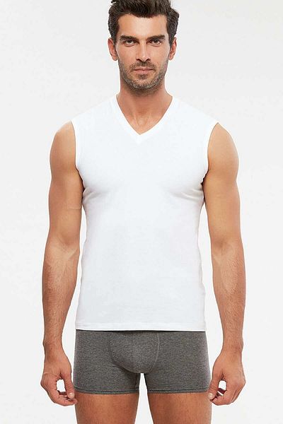 Kom Francesco V-Neck Cotton Men's Undershirt (2 Pack)