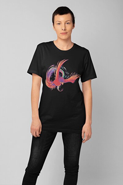 ErTaPassage Γυναικείο μπλουζάκι Black Phoenix με τύπωμα - T5588937