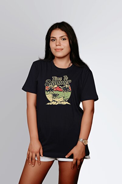 ErTaPassage Μαύρο γυναικείο μπλουζάκι Καλοκαίρι με τύπωμα - T4831117