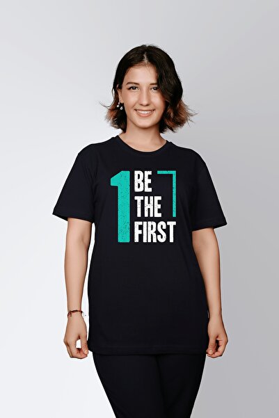 ErTaPassage Μαύρο γυναικείο μπλουζάκι με τύπωμα - Be the First Written T4011078