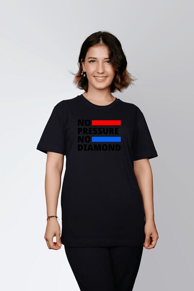 ErTaPassage Μαύρο γυναικείο μπλουζάκι με τύπωμα - Λεπτομέρεια με διαμάντια, γ...