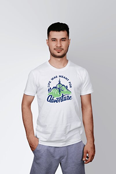 ErTaPassage Bela planina Štampano Muškarci T-shirt - T2127854
