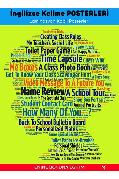 Enine Boyuna Eğitim English Teaching Vocabulary Posters Covered with 22 Laminations - Transverse Longitudinal Training