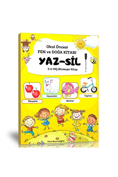 Enine Boyuna Eğitim Preschool Science and Nature Summer-Sil Book - Transverse...