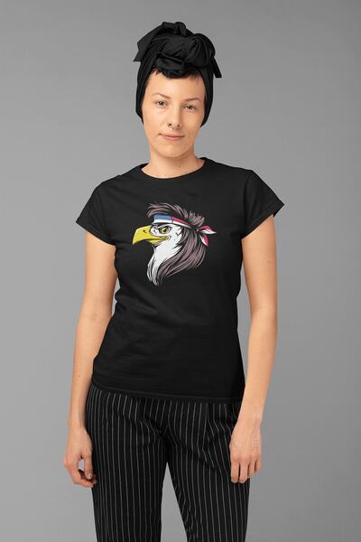 ErTaPassage Black Eagle cu imprimeu Femeie tricou - T5613846