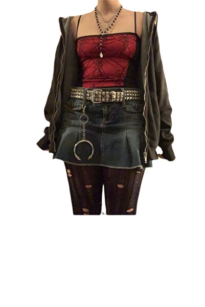 targay Kovboy Tokalı Gothic Punk Metallica Tarzı Zımbalı Piramit Kemer