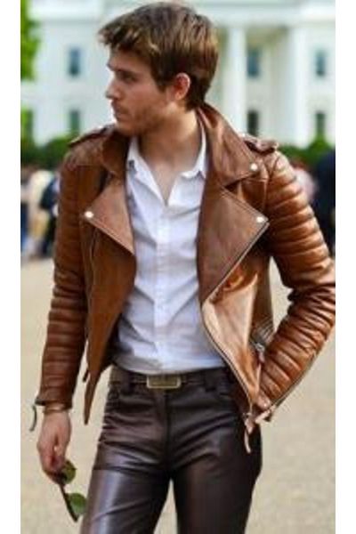 Derimont's Genuine Leather Black Boda Zippered Men's Leather Jacket