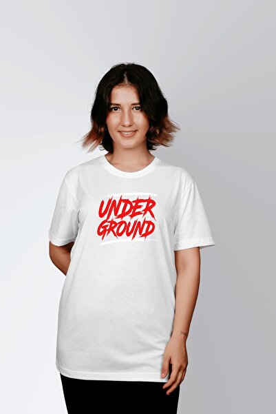 ErTaPassage Subteranul Alb cu imprimeu Femei tricou - T1888432