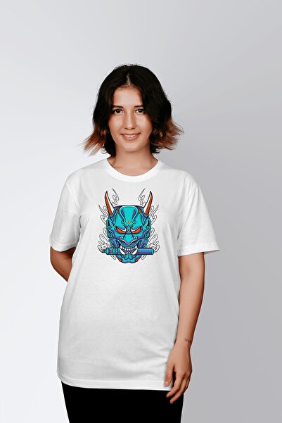 ErTaPassage Beli samurajski vapor Štampano žene T-shirt - T7426499