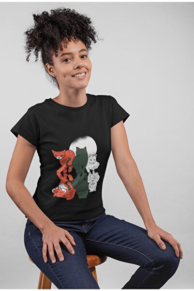 ErTaPassage Γυναικείο μπλουζάκι Black Cats με τύπωμα - T7063996