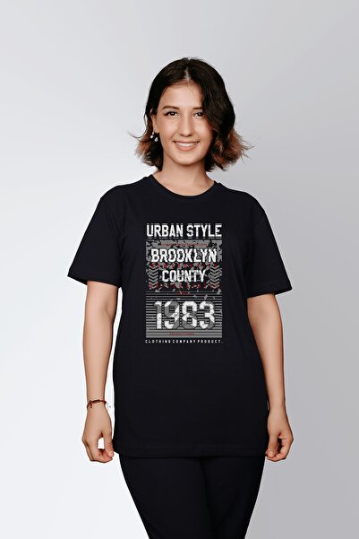 ErTaPassage Black Brooklyn 1983 cu imprimeu Femei tricou - T4193766