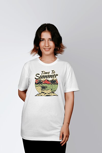 ErTaPassage Λευκό γυναικείο μπλουζάκι Καλοκαίρι με τύπωμα - T4831117