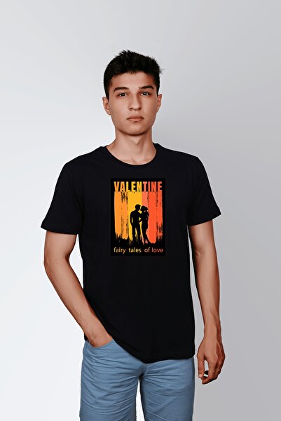 ErTaPassage Ανδρικό μπλουζάκι Black Fair Love Hiyakeleri με τύπωμα - T4245096