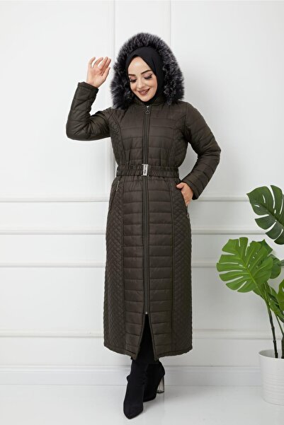 RABİA STORE Tam Boy Kapitone Mont