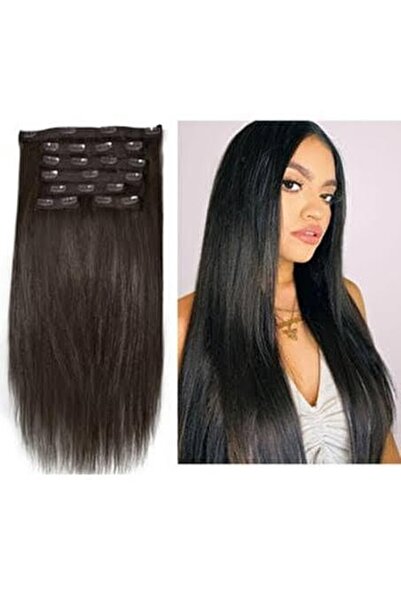 Cadı Peruk Çıt Çıt Gerçek Saç 8 Parça