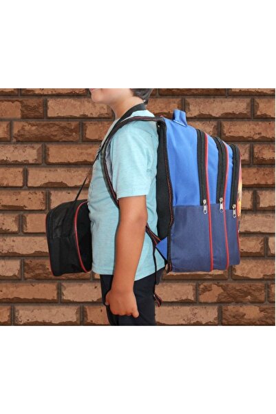 BULUT Ilkokul Çantası Batman Figürlü Beslenme Çantalı Set Erkek Çocuğu Okul Çantası